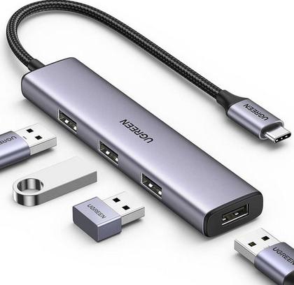 Imagem de Ugreen Hub 20841.0 Usb-c 4 Portas Usb 3.0 Cor Cinza