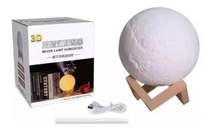 Imagem de Umidificador E Aromatizador Luminaria Abajur E Lua Cheia 3D