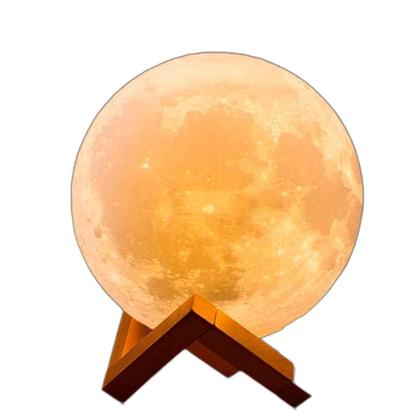 Imagem de Umidificador Lua Cheia 3D Luminária Efeito De Fases Da Lua