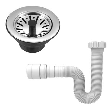 Imagem de Válvula Americana P/ Pias Cubas Tanques Inox 3.1/2 C/ Sifão