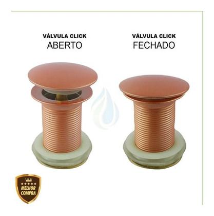 Imagem de Válvula Click Up Inteligente Em Aço Inox Pia Cuba 7/8  Cores