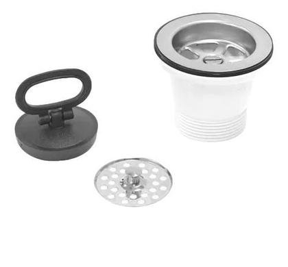 Imagem de Válvula para Pia e Cuba em Aço Inox sem Escape 3 Tramontina 94510000