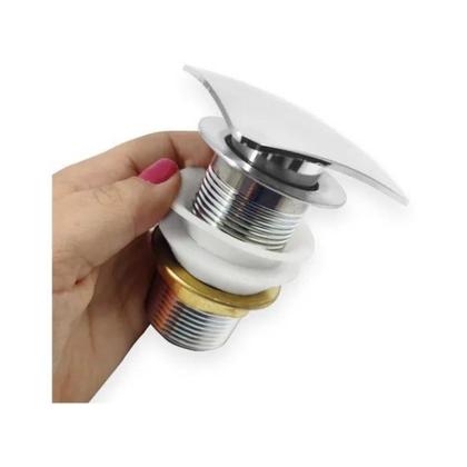 Imagem de Válvula Quadrada Click 1 1/4 Inox 4cm Ralo Pia Banheiro Flvx