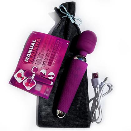 Imagem de Varinha Mágica Portátil USB Bateria Recarregável Masturbador Feminino Vibrador Clitoriano Vaginal Silicone Medicinal Excelente Qualidade Magic Wand