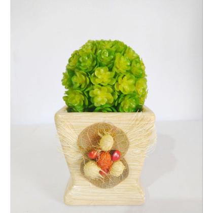 Imagem de Vasinho Cachepô Pequeno Decorado com Sementes