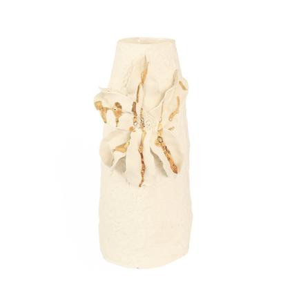 Imagem de Vaso em Porcelana Série Orquídea e Ouro G