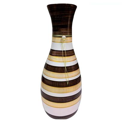 Imagem de Vaso Garrafa Grande em Cerâmica de Sala Decor - Listrado