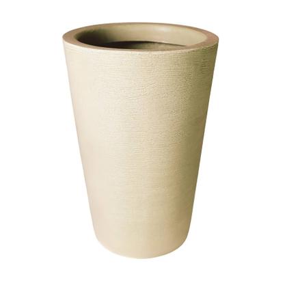 Imagem de  Vaso para plantas e flores decorativo Coluna Redondo Cone modelo  grafiato Tamanho PP 28x23