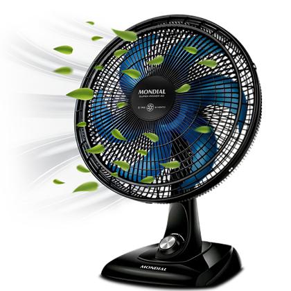 Imagem de Ventilador de Mesa e Parede Versátil e Portátil 40cm Mondial VSP-40 AP Preto e Azul 220v Potente 140W 3 Velocidades