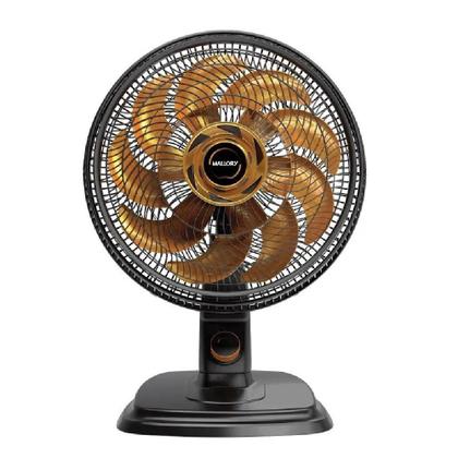 Imagem de Ventilador De Mesa Mallory Egeo 40Cm Preto e Dourado - 127V