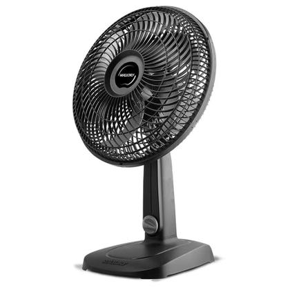 Imagem de Ventilador de Mesa Mallory Turbo Compact 30cm - 6 Pás 3 Velocidades Preto e Cinza 220 V