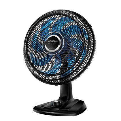 Imagem de Ventilador de Mesa Mondial 40cm Super Turbo 8 Pás Vtx-40-crystal Preto/Azul