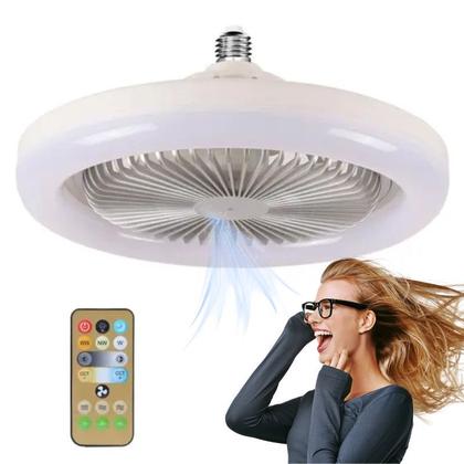 Imagem de Ventilador De Teto com Led Lâmpada  Com Controle Remoto Inteligente Controle de Luz Controle de vento Refresca