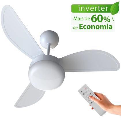 Imagem de Ventilador de Teto Ventisol Fênix Branco Inverter Controle Remoto, 6 Velocidades - Bivolt