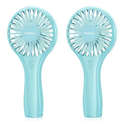 Imagem de Ventiladores portáteis TriPole Blue Mini Portable, pacote com 2 acessórios