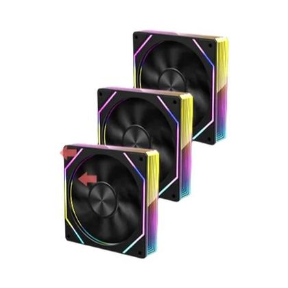 Imagem de Ventoinha De Resfriamento Para Gabinete De Computador 12CM ARGB Ice Whale IW-4MAX Prism 7PRO Espelho