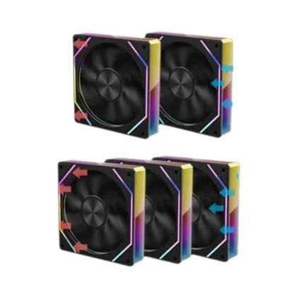 Imagem de Ventoinha De Resfriamento Para Gabinete De Computador 12CM ARGB Ice Whale IW-4MAX Prism 7PRO Espelho