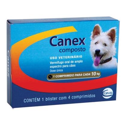 Imagem de Vermifugo CANEX Composto Oral 4 Compr. - Ceva - Ceva