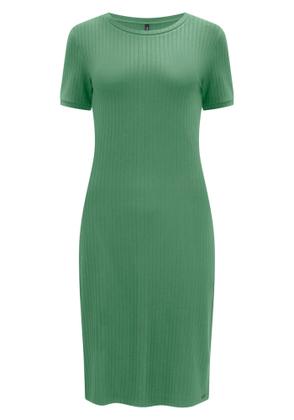 Imagem de Vestido Curto Com Manga Curta Malha Canelada Lunender 00663