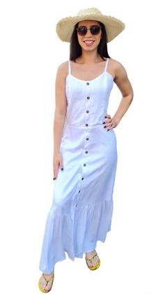 Imagem de Vestido Longo Com Botão Alça Blogueira Verão 2020 Ref.15453