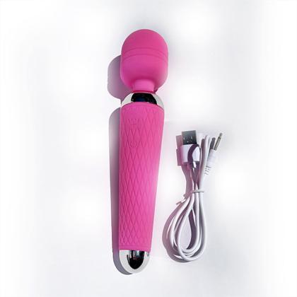 Imagem de Vibrador Corporal Sexual Varinha Mágica Portátil Potente Bateria USB 6000 Rpm Rosa