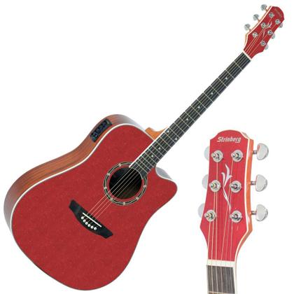 Imagem de Violão Elétrico Strinberg Cd40C Vermelho Cromo Folk 