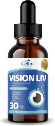Imagem de Vision Liv- Astaxantina, Zeaxantina, Luteína, Vitaminas e Zinco 30ml Celliv