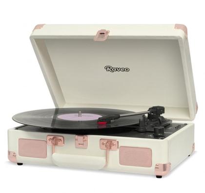 Imagem de Vitrola Toca Discos Retrô Raveo Sonetto Rose Gold USB Bluet