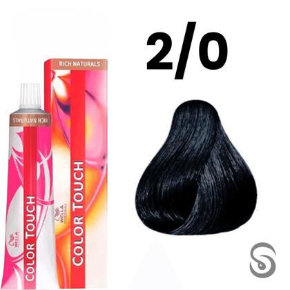 Imagem de Wella Color Touch Tonalizante 2/0 Preto Pure Naturals 60ml