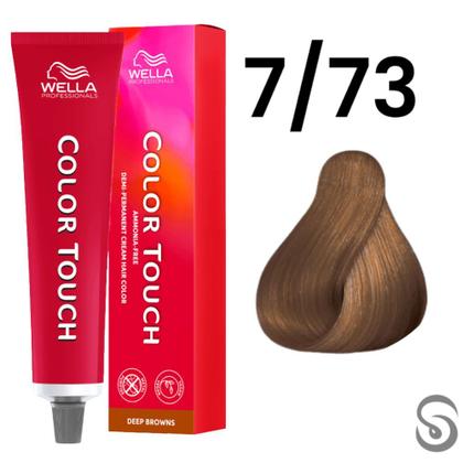 Imagem de Wella Color Touch Tonalizante 773 Louro Médio Marrom Dourado Deep Browns 60ml