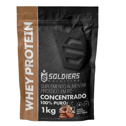Imagem de Whey Protein Concentrado 1kg - Sabor Cookies - 100% Importado - Soldiers Nutrition