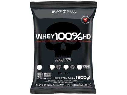 Imagem de Whey Protein Concentrado Isolado e Hidrolisado  - Black Skull 100% HD Morango 900g