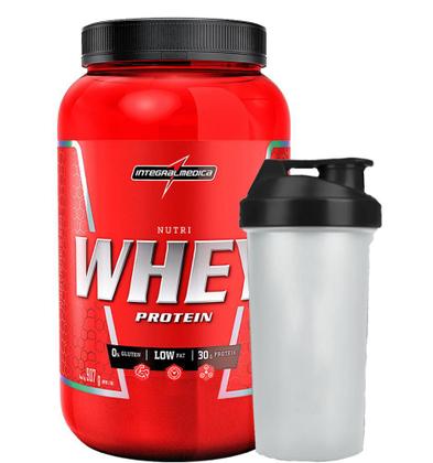 Imagem de Whey protein Nutri Isolado Concentrado Cookie 900g Pote + Coqueteleira - Integralmedica