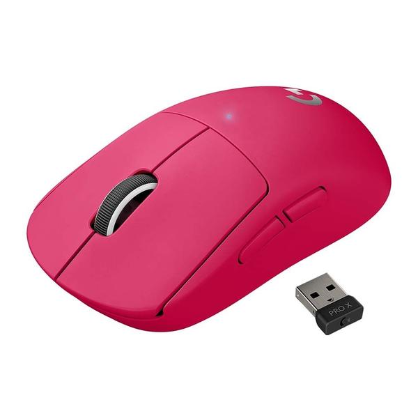 Imagem do produto Mouse Gamer sem fio Logitech G Pro X Superlight - Rosa/Magenta em Magazine Luiza